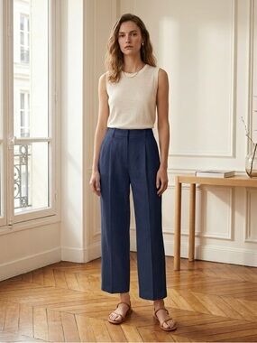 Talbot Bristol crop pants size 4p 100% linen